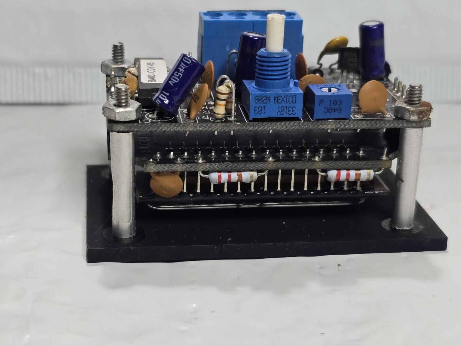 Digital Volt Meter Blue LED Car Audio