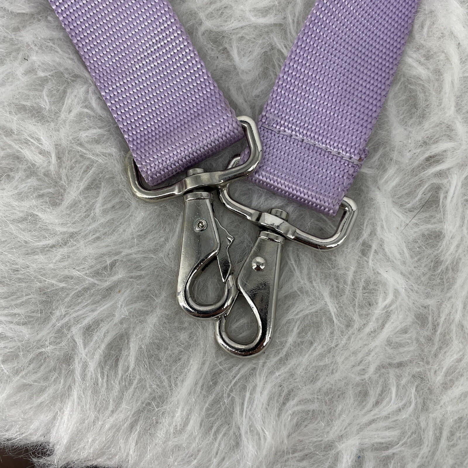 Jon Hart Purple Nylon, Tan Leather Replacement Shoulder Strap Silver Hardware