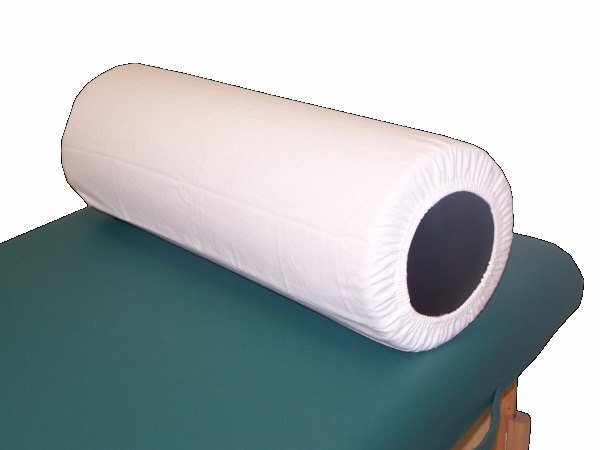 White Full round Flannel Bolster Cover 26"x6"(pack of 3)