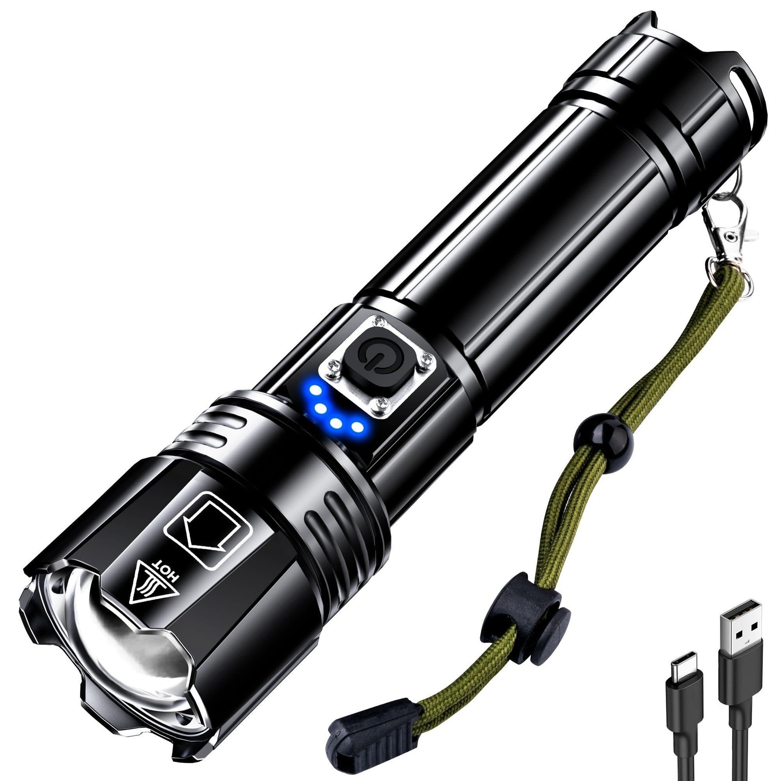 AKNEAR Rechargeable LED Flashlight High Lumens, Super Bright Flashlights with...