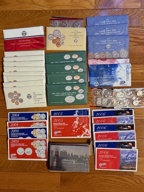 27 US Mint Uncirculated Sets P + D 1987 to 2007 DEALER LOT! SHIPS FREE!