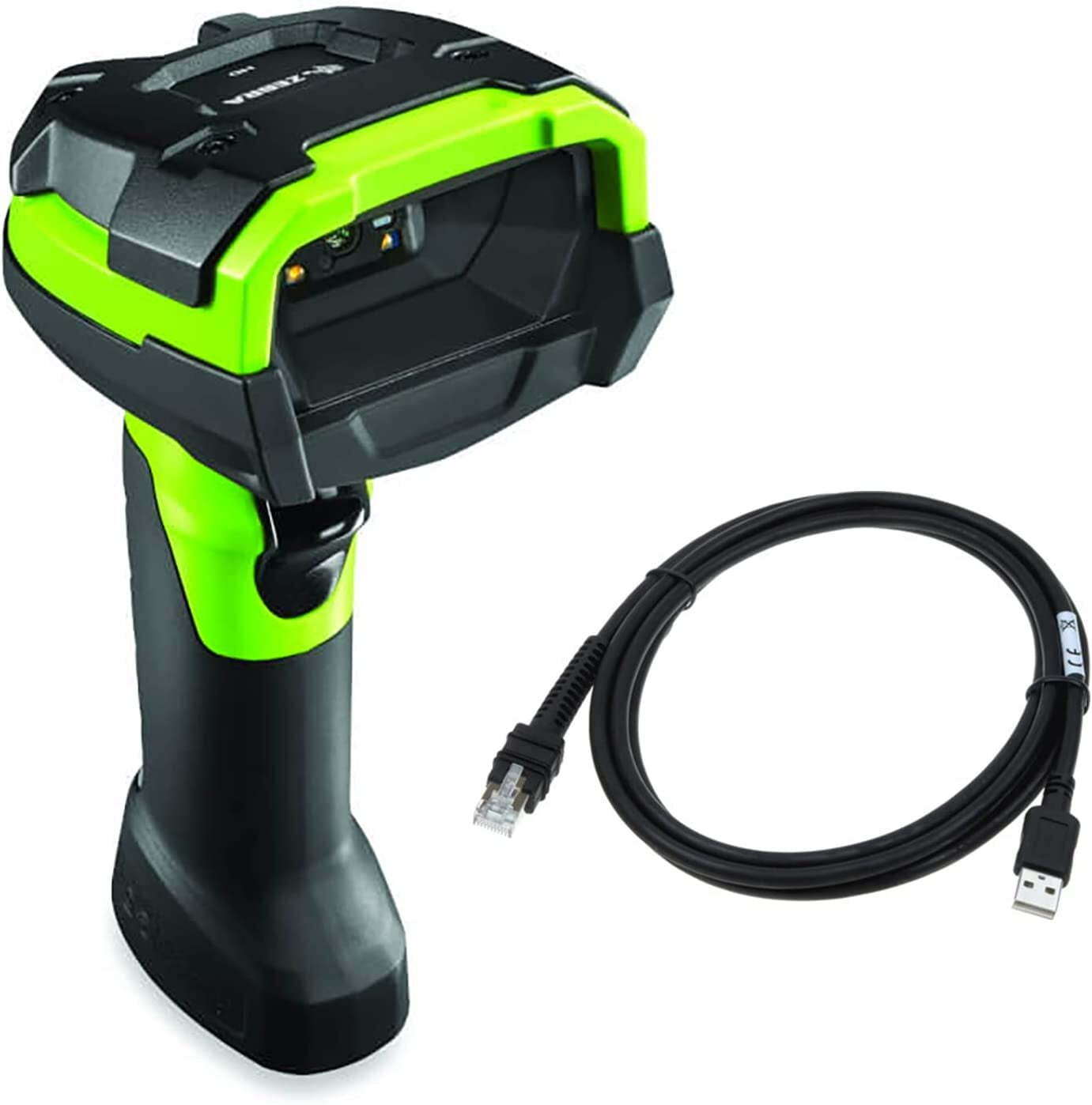 Zebra DS3608-HP Ultra Rugged Handheld 2D Corded Barcode Scanner with USB Cable