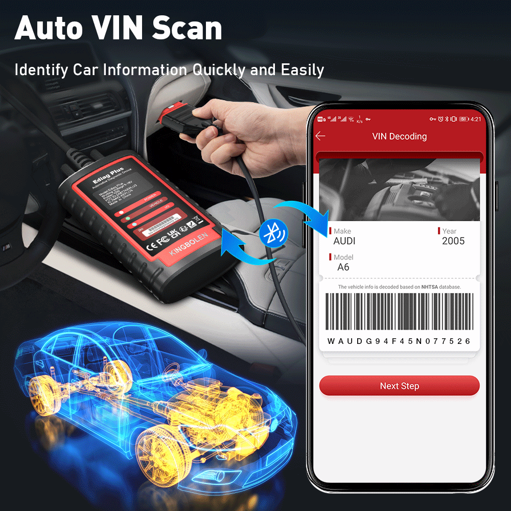 Kingbolen Ediag Plus Car Bidirectional ALL System OBD2 Scanner Diagnostic Tool