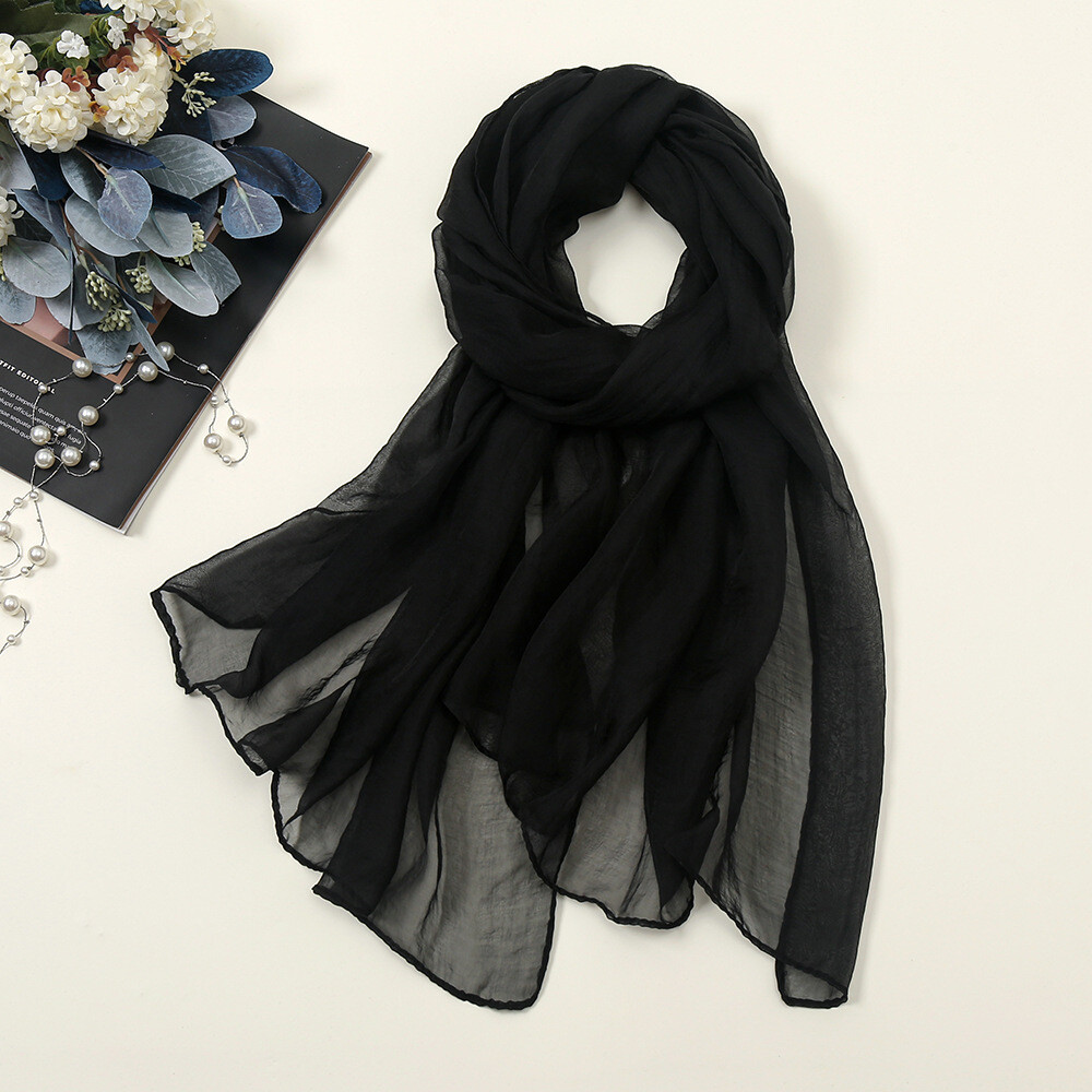Women Long Soft Chiffon Scarf Plain Sheer Wrap Shawl Stole Neck Scarves Large ╏