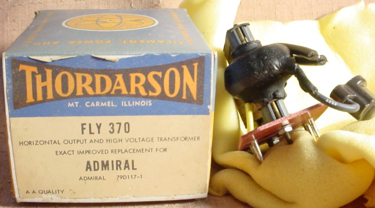 Thordarson FLY370 Horizontal Transformer 1960s NOS Admiral 79D117-1 AA Quality