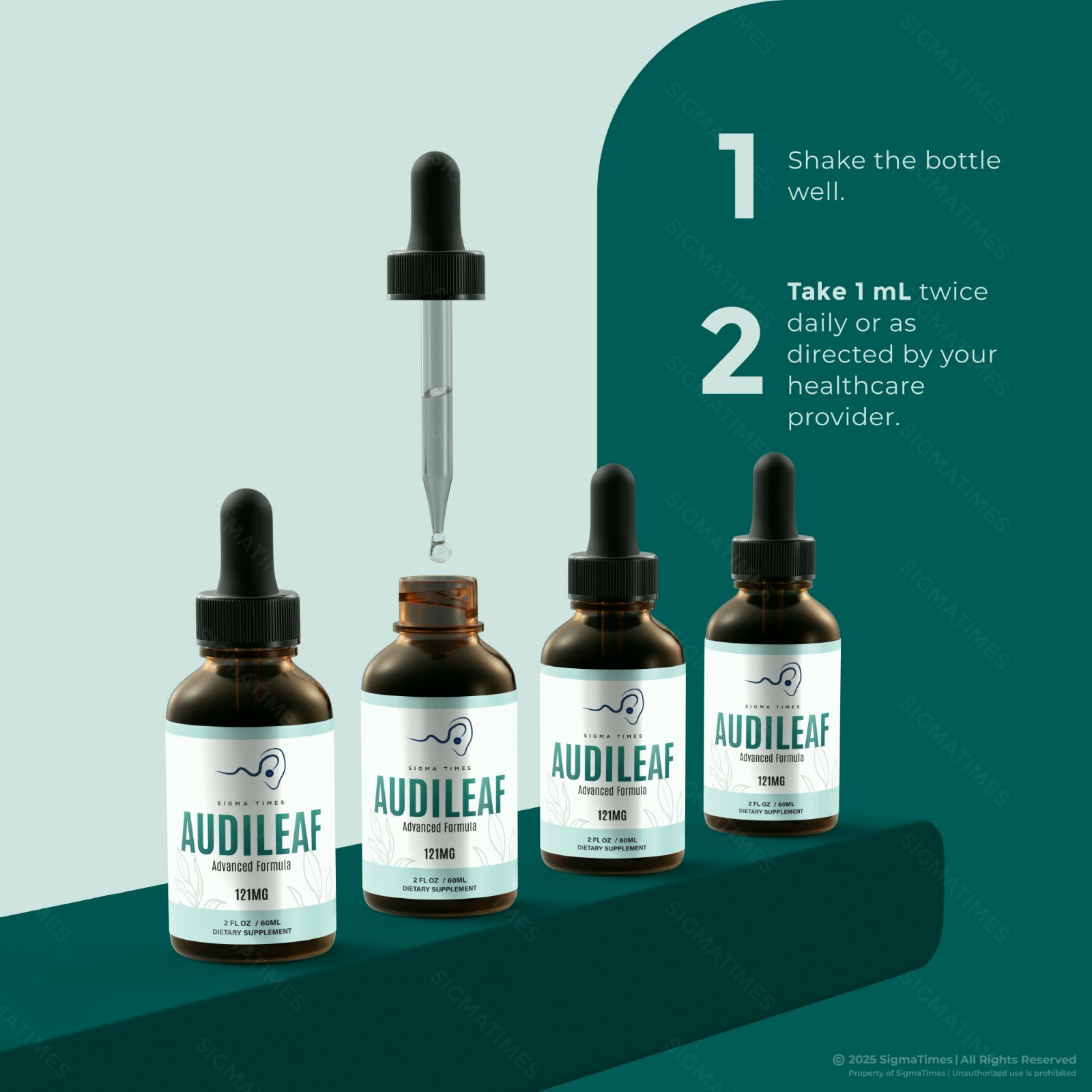 Audileaf Drops - Ear Care Support, Ear Health & Comfort Formula -5 Pack