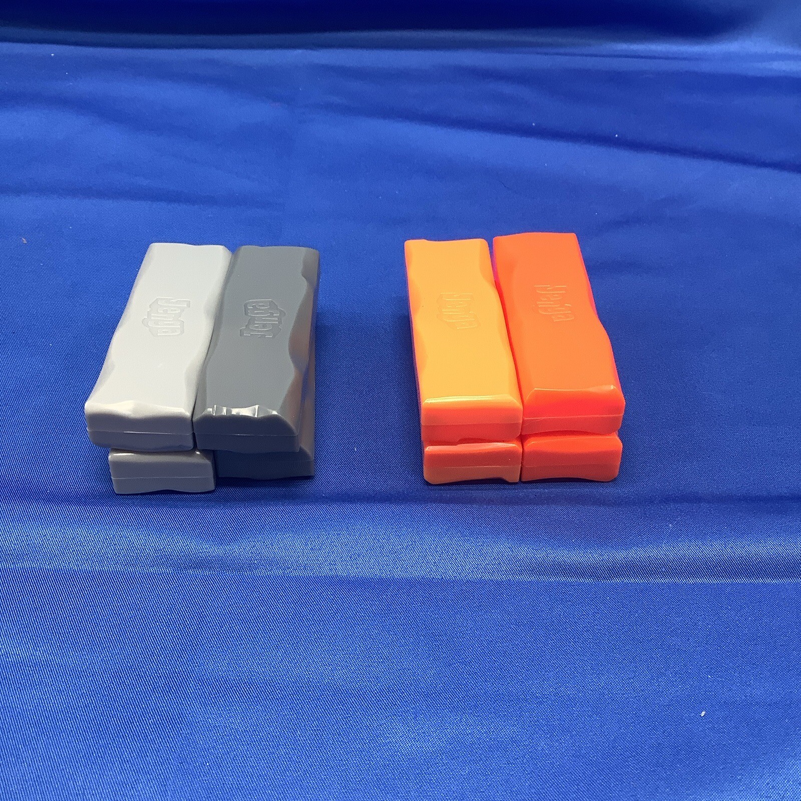 JENGA QUAKE Earthquake Game Replacement Pieces Parts 4 ORANGE 4 Gray Blocks