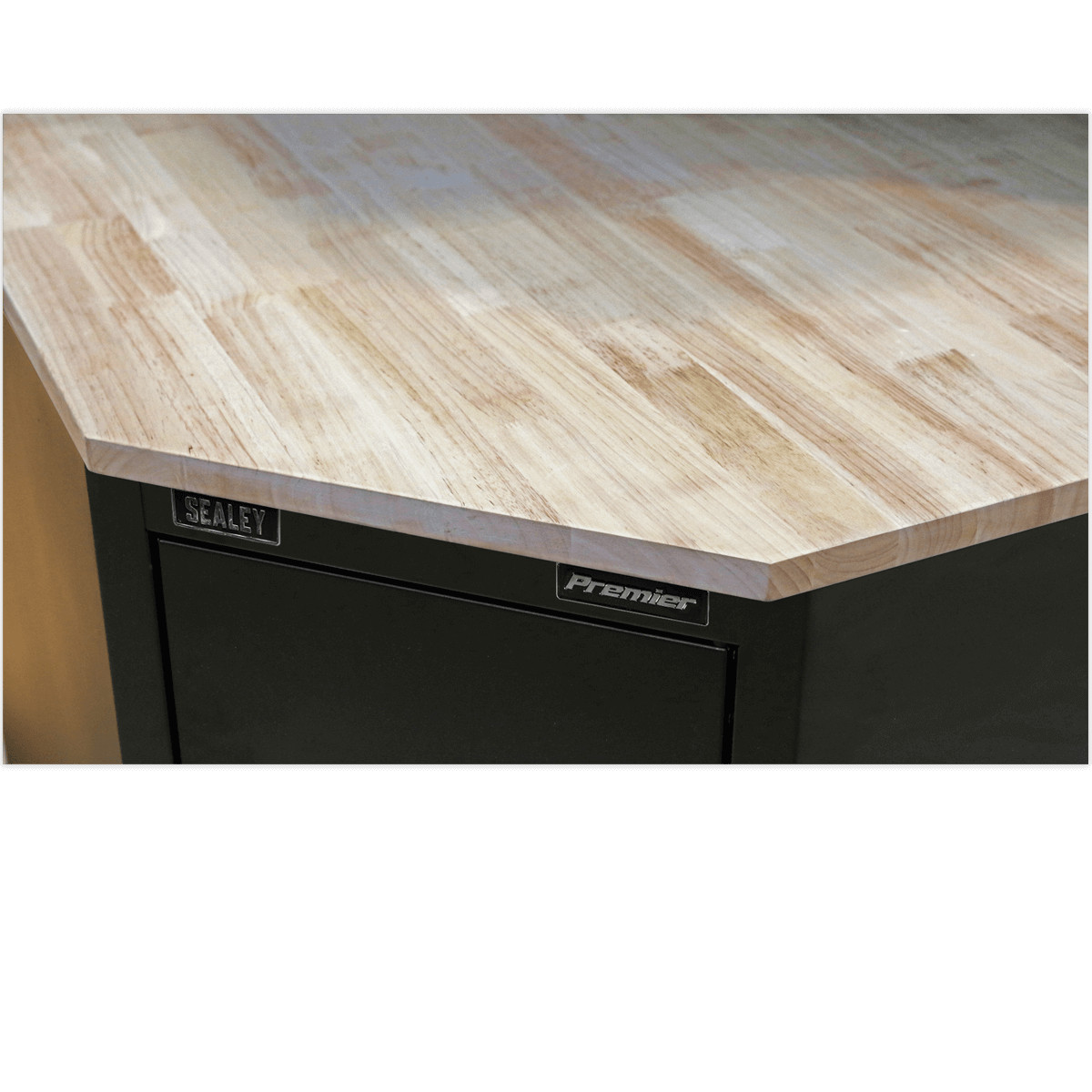 Sealey Oak Corner Worktop for Modular Corner Floor Cabinet 0.93m