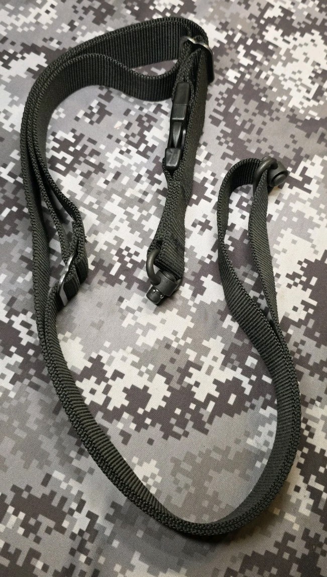 BLACK WIDE WEB TACTICAL RIFLE SLING WITH MAGPUL QD SLING SWIVELS