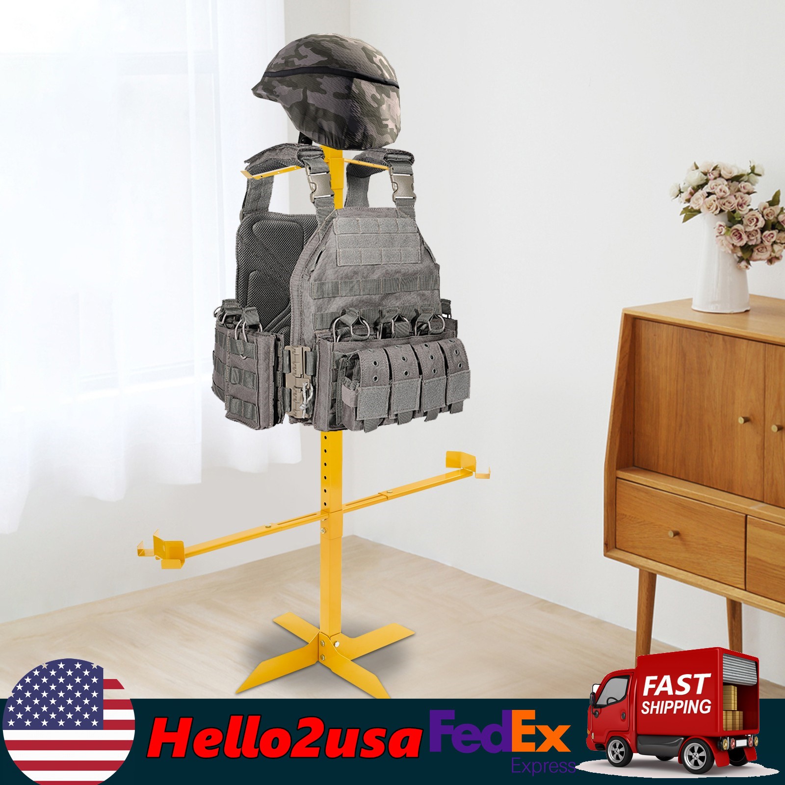 Tactical Military Gear Stand Versatile Storage Heavy Duty Helmet Vest Gear Stand