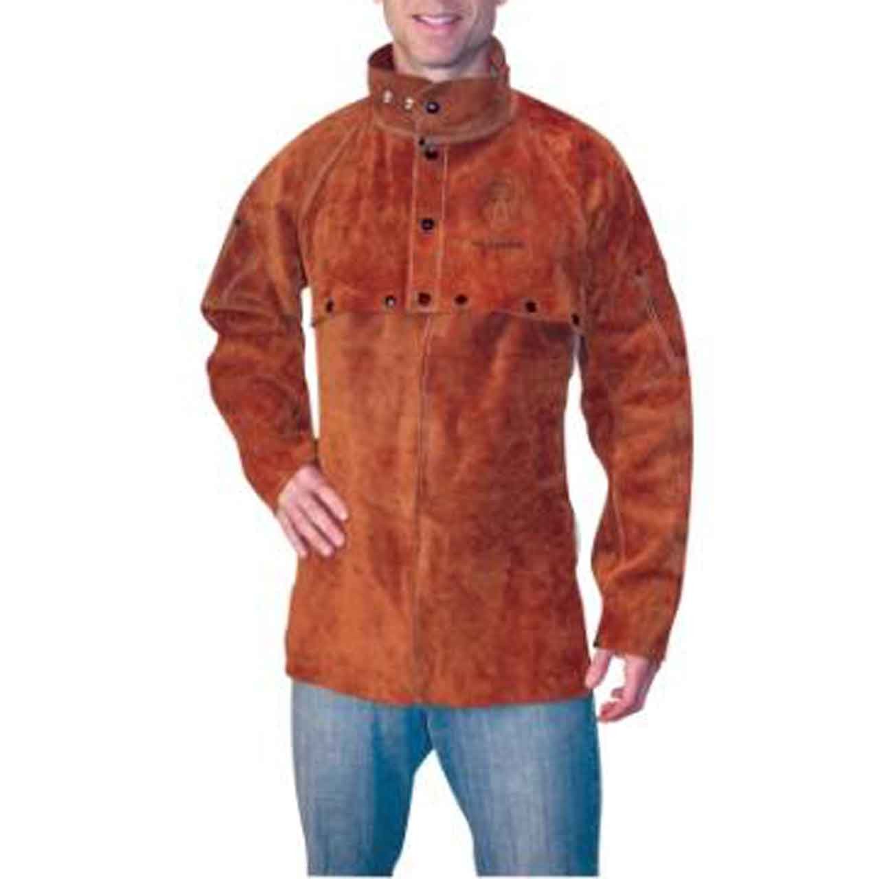 Tillman 3821-20 Dark Brown Side Split Cowhide Cape Sleeve 20" Bib Combo 2X-LRG