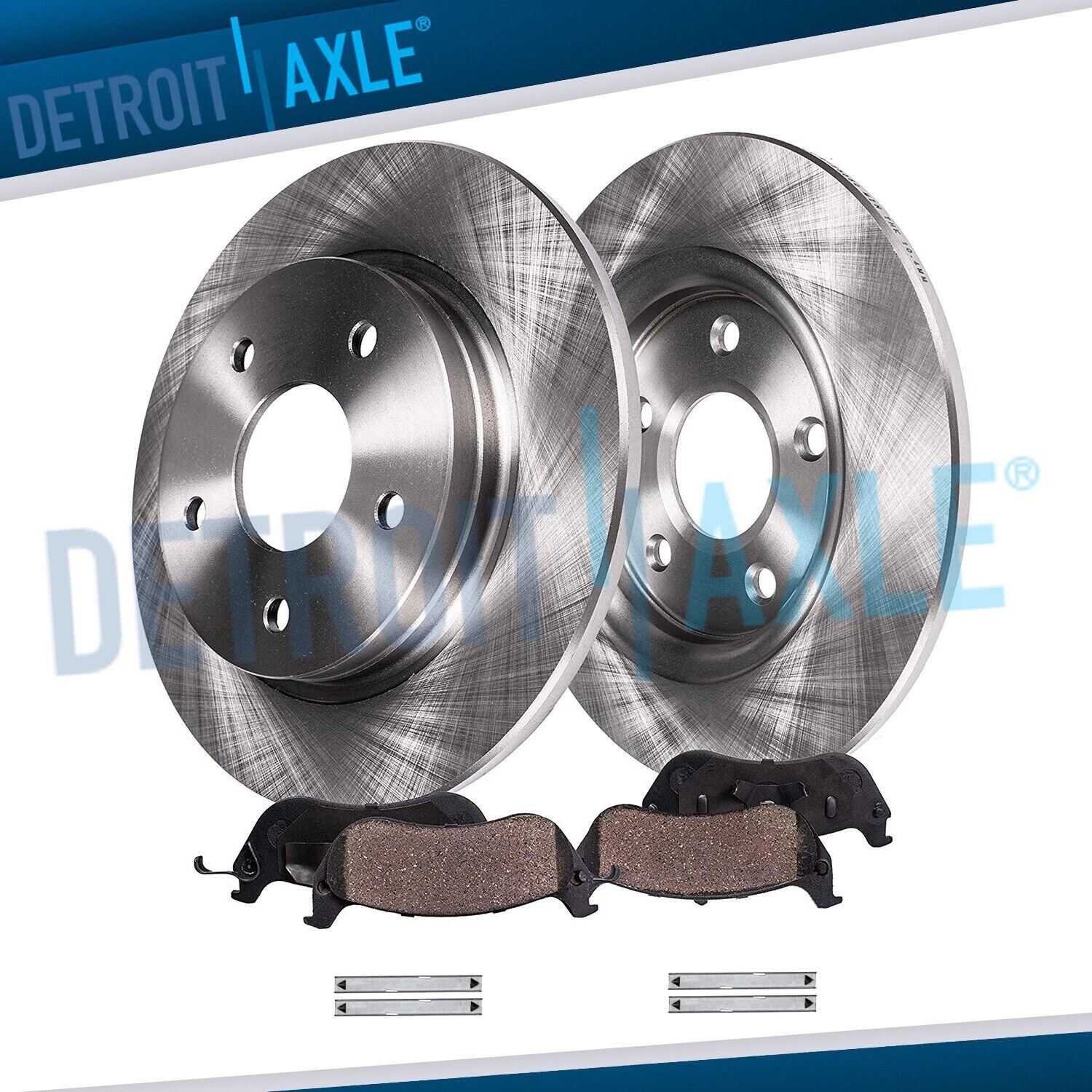 Rear Brake Rotors & Ceramic Pads for 2005 - 2010 Jeep Commander Grand Cherokee