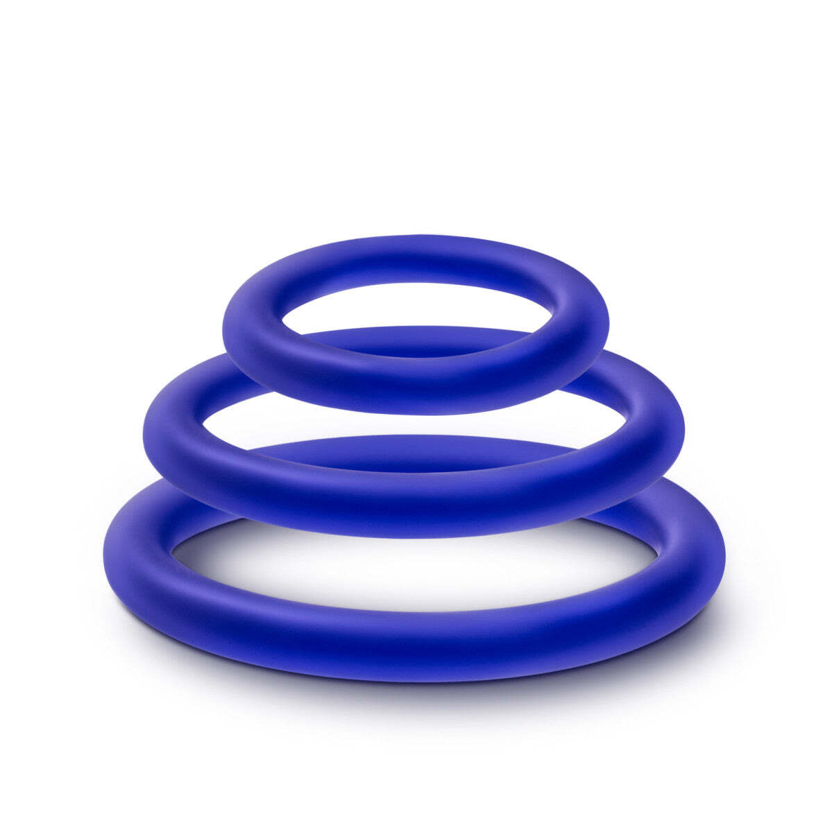 Blush Performance-3 Pack Silicone Penis Cock Ring Erection C-Rings Set- 3 Sizes