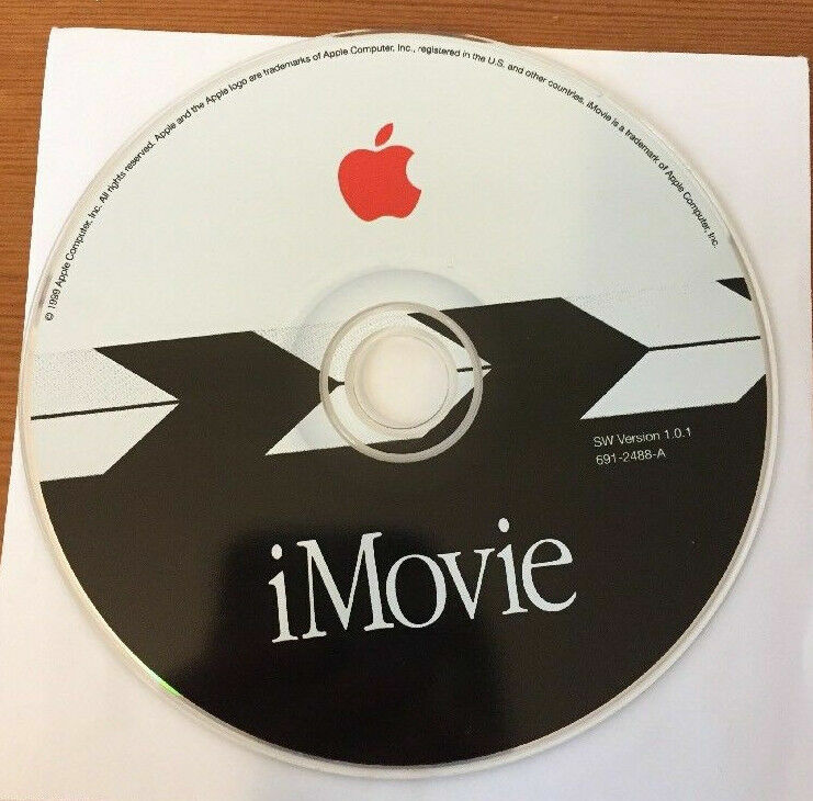 Vintage 1999 iMovie 1 1.0.1 Mac Macintosh Video Editing Software Install CD Disc
