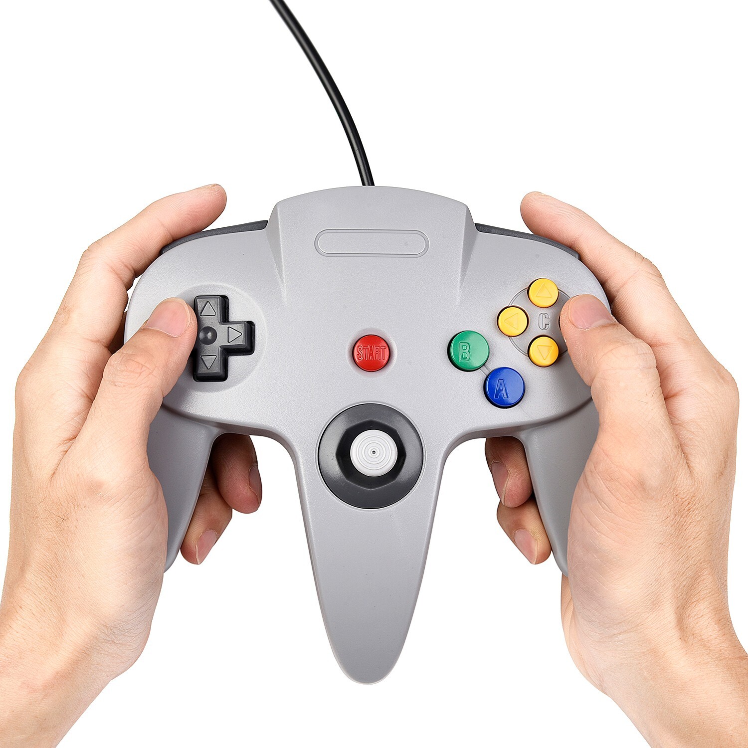 Wired N64 Controller Joystick Joypad Set with 6ft Extension Cable and Rumble Pak