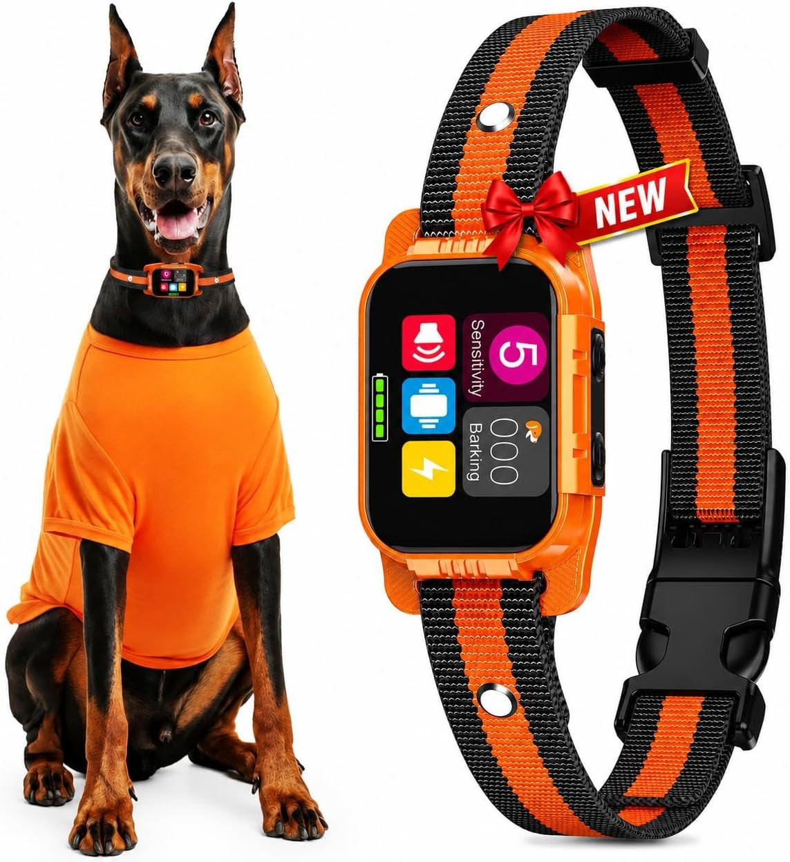 Smart Dog Bark Collar - anti Barking Device for Large Medium Small Dogs, Stop Ex