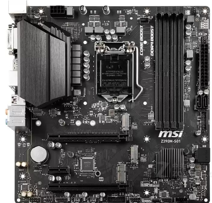 MSI Z390M-S01 Motherboard Socket LGA 1151 Intel  Z390 DDR4 DIMM Micro ATX