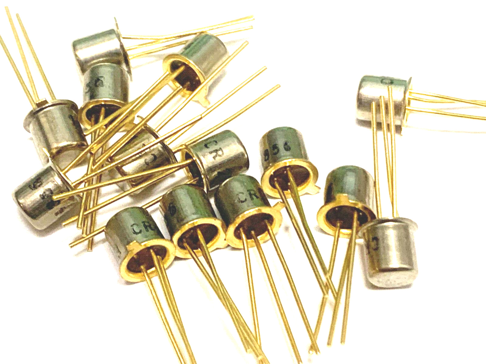 LOT OF 10 2N4856 Gold Lead Transistors FREE Shipping within the US