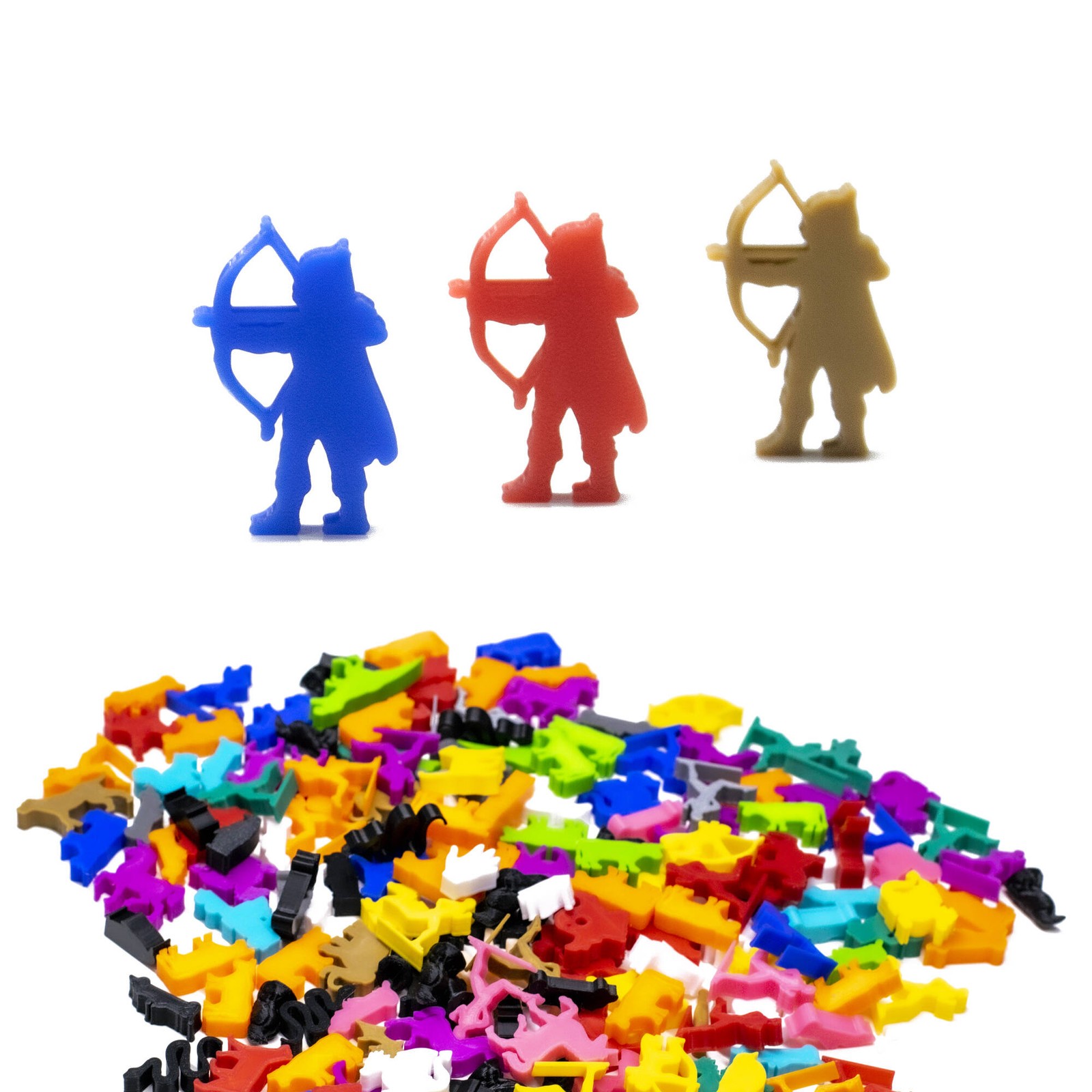 Elf Archer Meeple Figures for Board Games - Board Game Accessory Pieces Upgrade