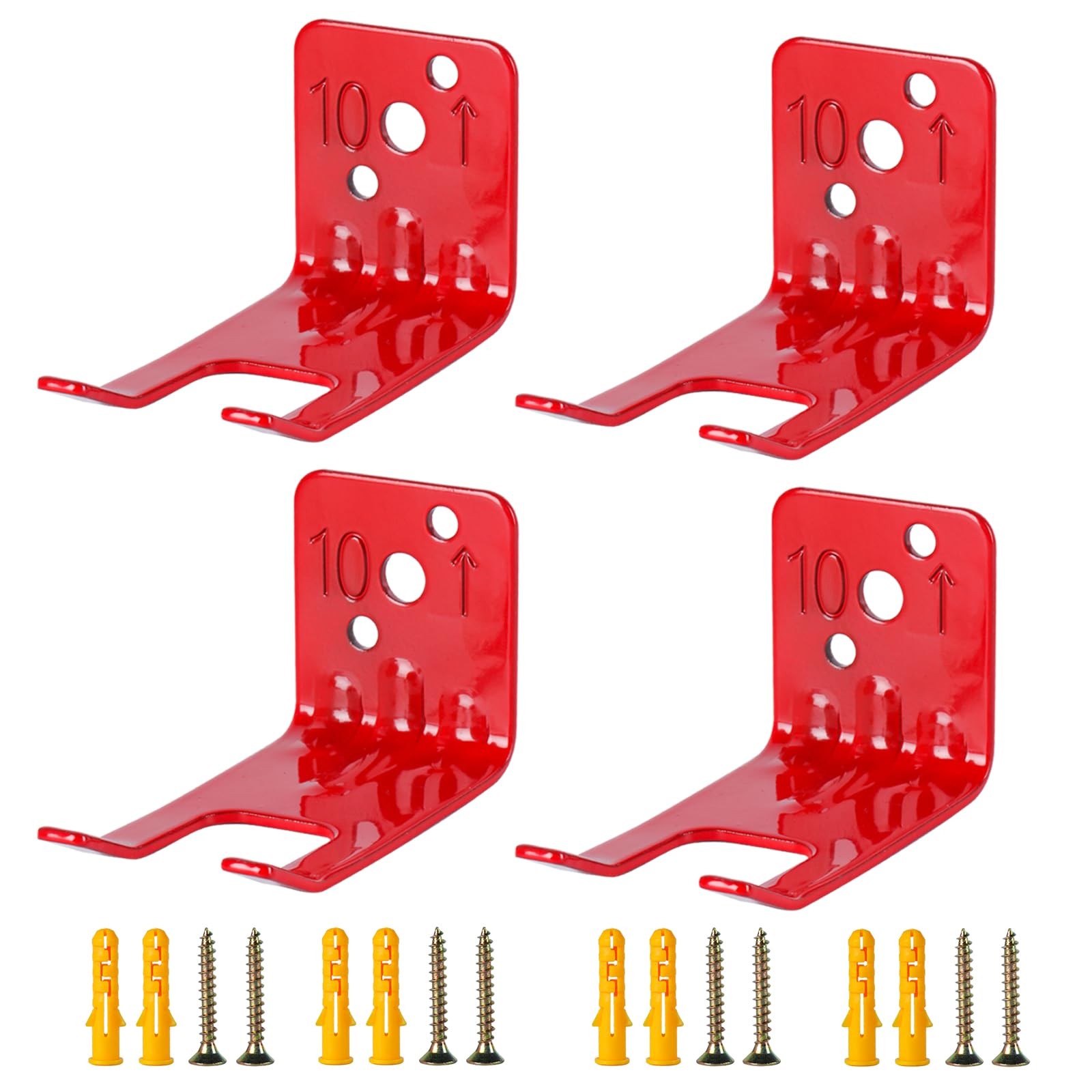 Fire Extinguisher Mounts & Brackets,4 Pack 4 Pack, Red
