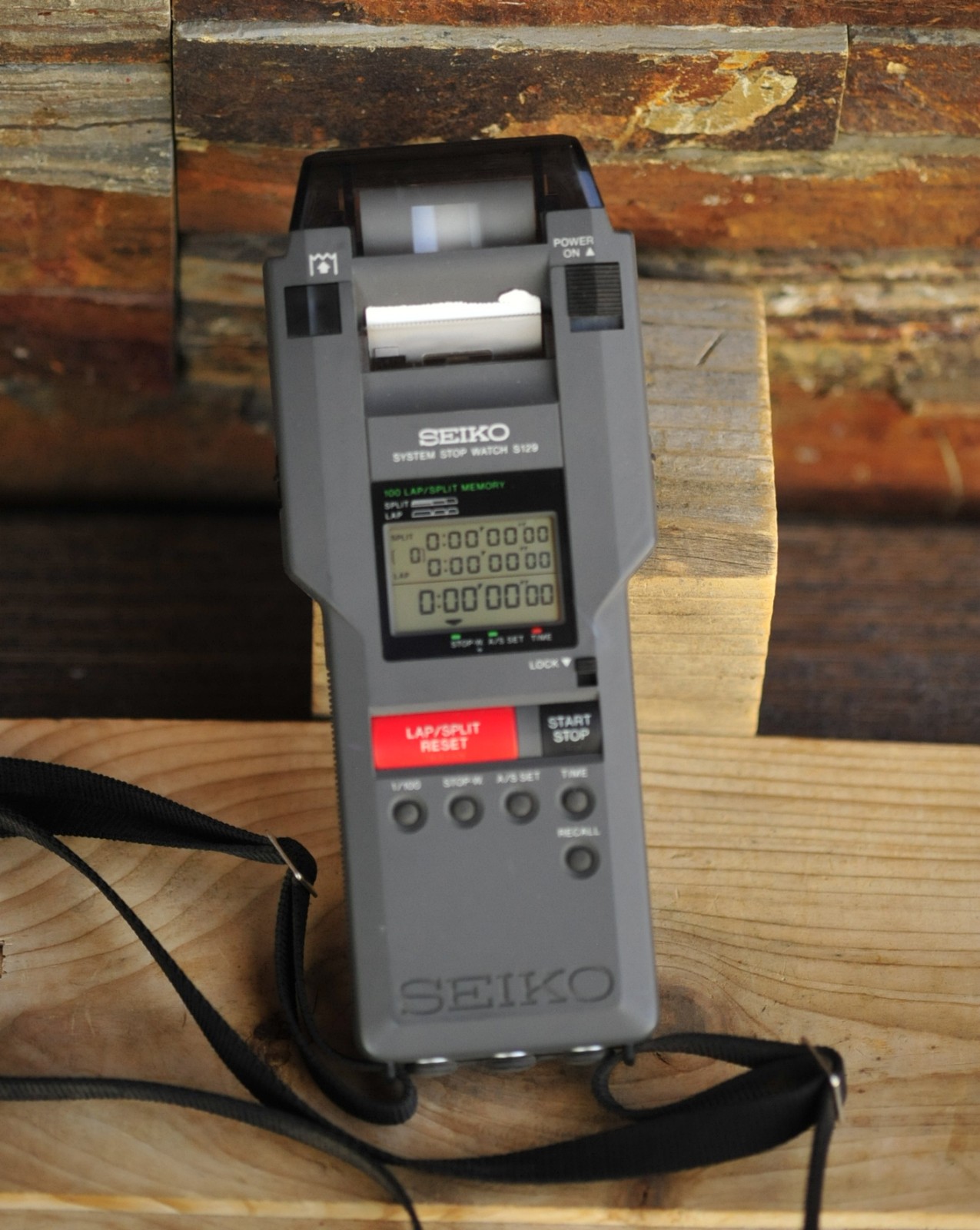 Seiko Stopwatch S129 400A Printer Integrated System Digital Quartz