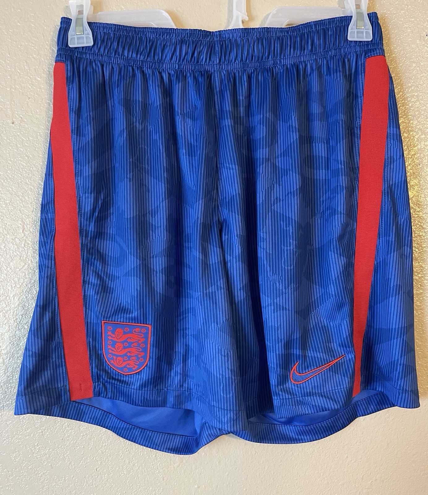 Men’s XL NWOT Nike England 20/21 Vaporknit Player Issue Away Soccer Shorts Blue