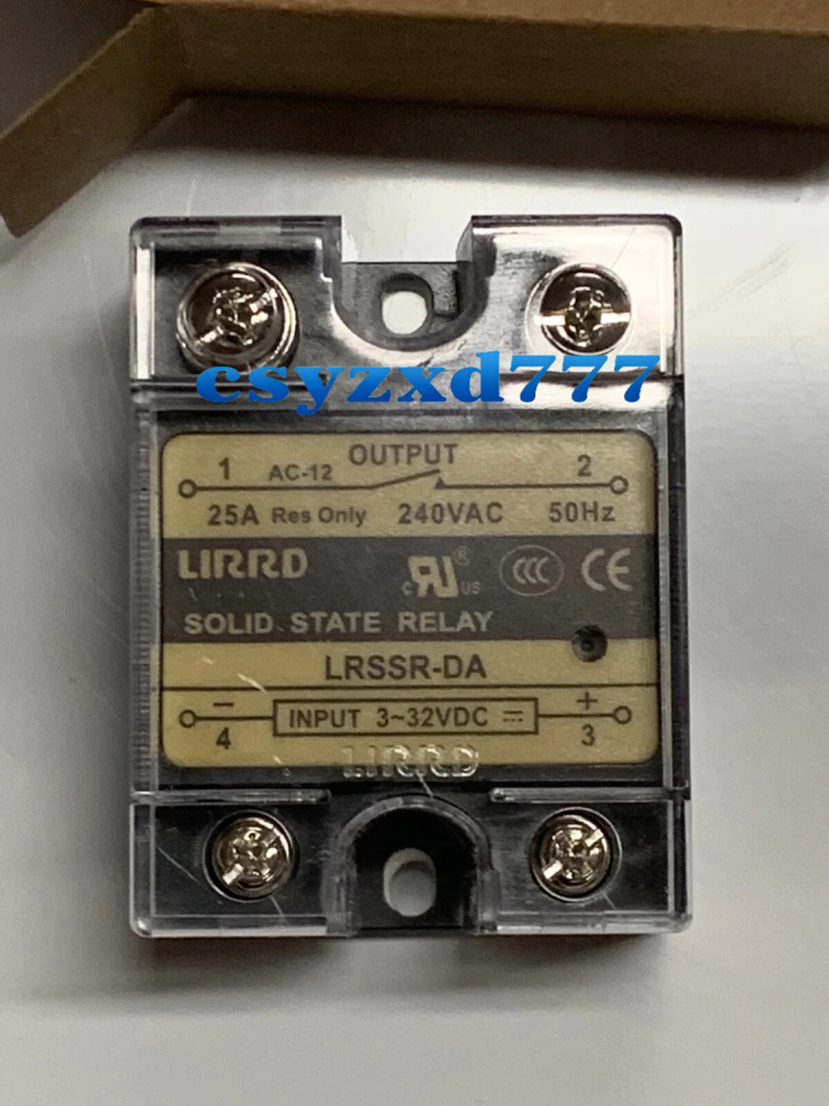 New In Box LIRRD LRSSR-DA Solid State Relay 25A 380VAC