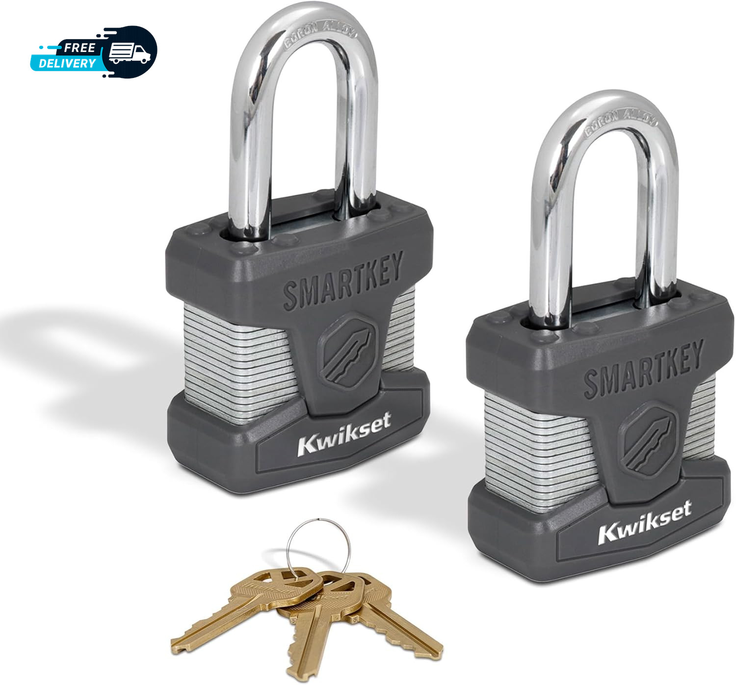Smartkey Re-Keyable Laminated Steel Padlock with Boron Carbide Shackle Outdoor