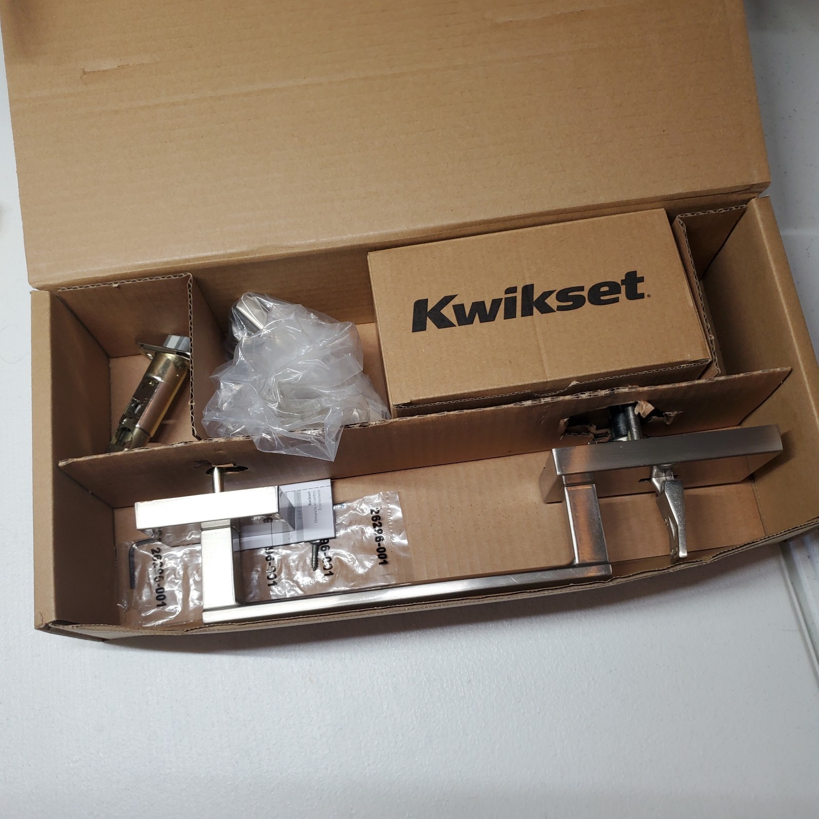 FOR PARTS Kwikset San Clemente Front Door Lock Handle & Deadbolt 64483-003 #5241