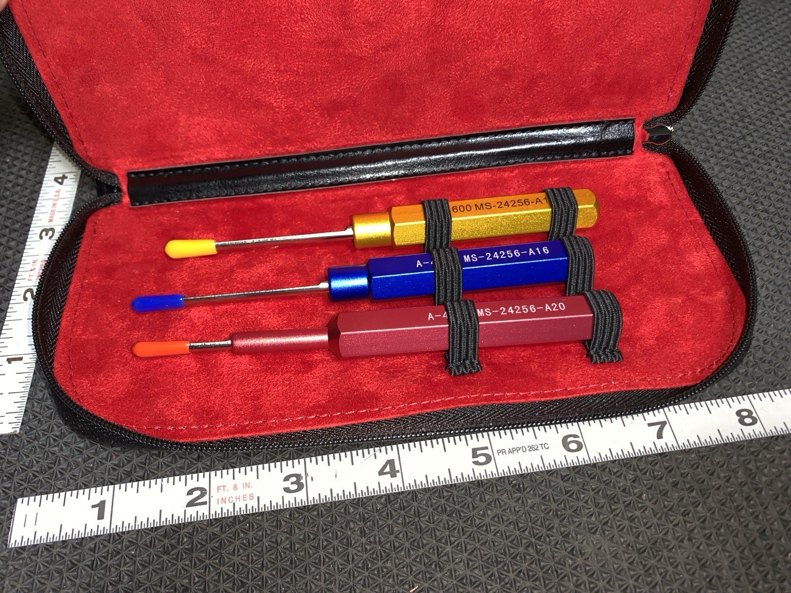 Jonard Tools KA-260 3 Piece Insertion Tool Kit with Leather-like Case