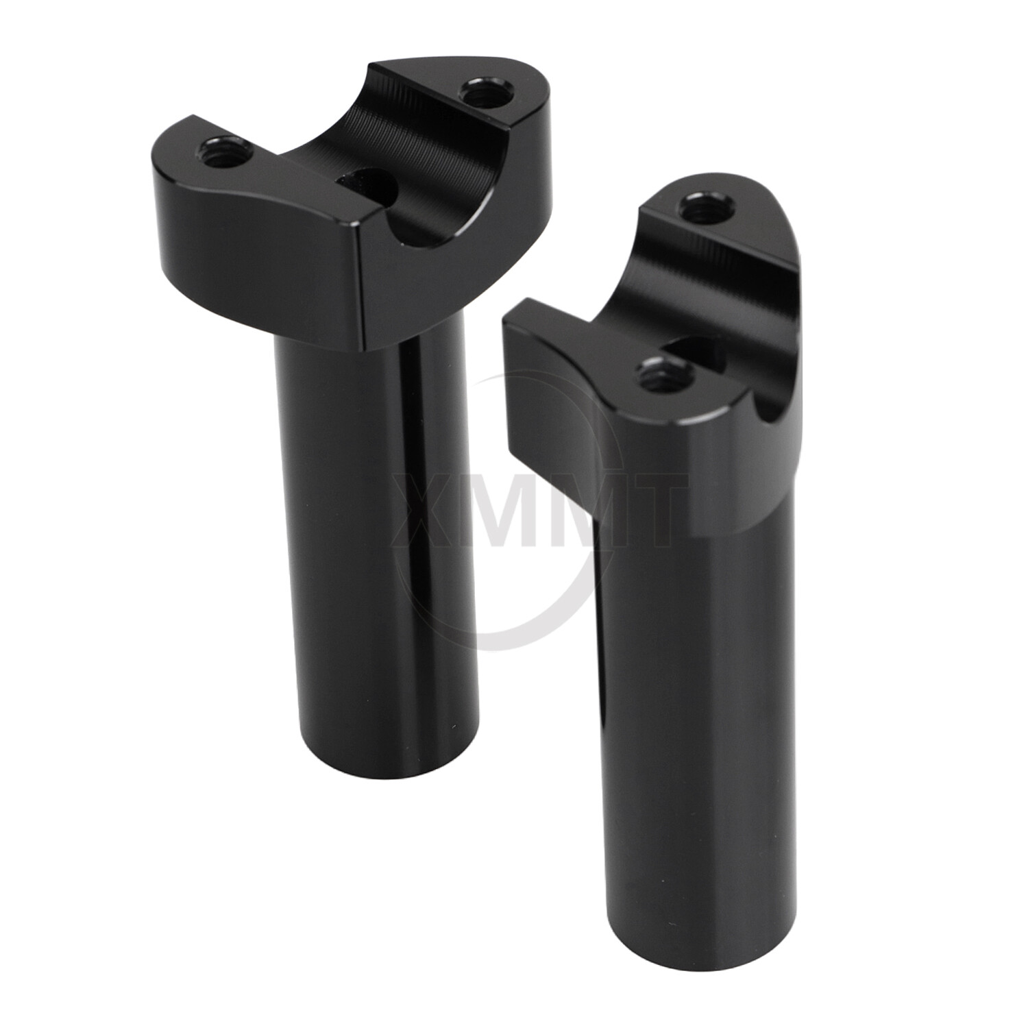 Black 4.5" Straight Handlebar Risers For Harley Dyna Heritage Softail Road King