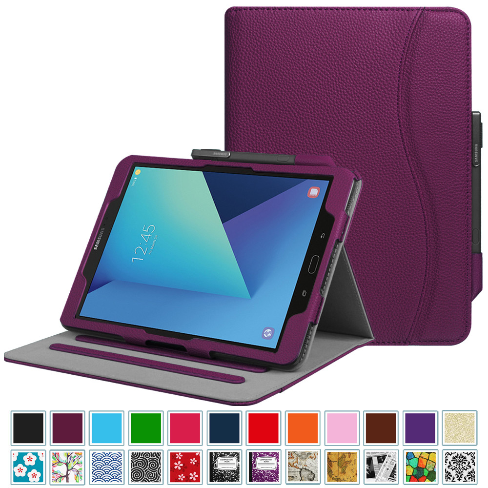 For Samsung Galaxy Tab S3 9.7 Case Stand Cover with S Pen Holder Sleep/Wake