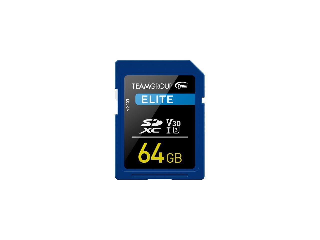 Team Group TESDXC64GIV3001 Elite 64GB SDXC UHS-I U3 V30 SD Card