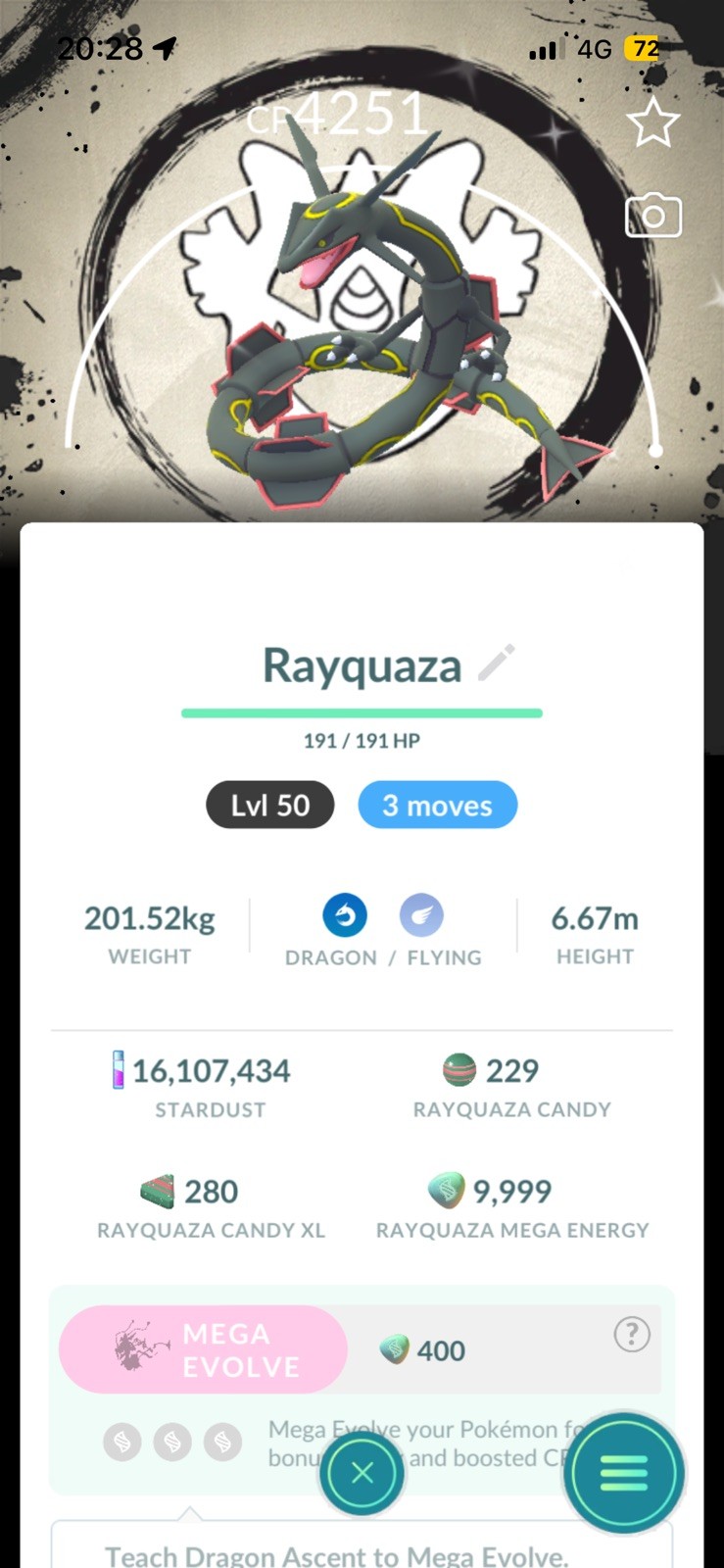 Pokémon Trade Go Level 50- Shiny Rayquaza With 3 Moves Go Fest Background