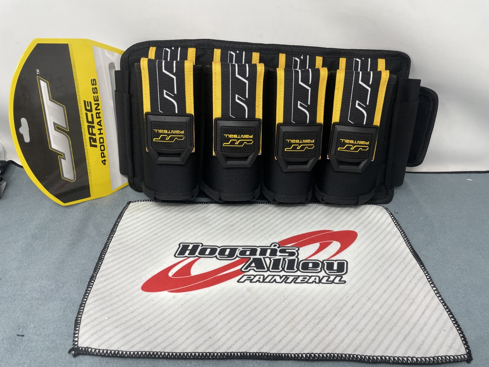 JT Race 4 Pod Paintball Pack/Harness (Topaz)
