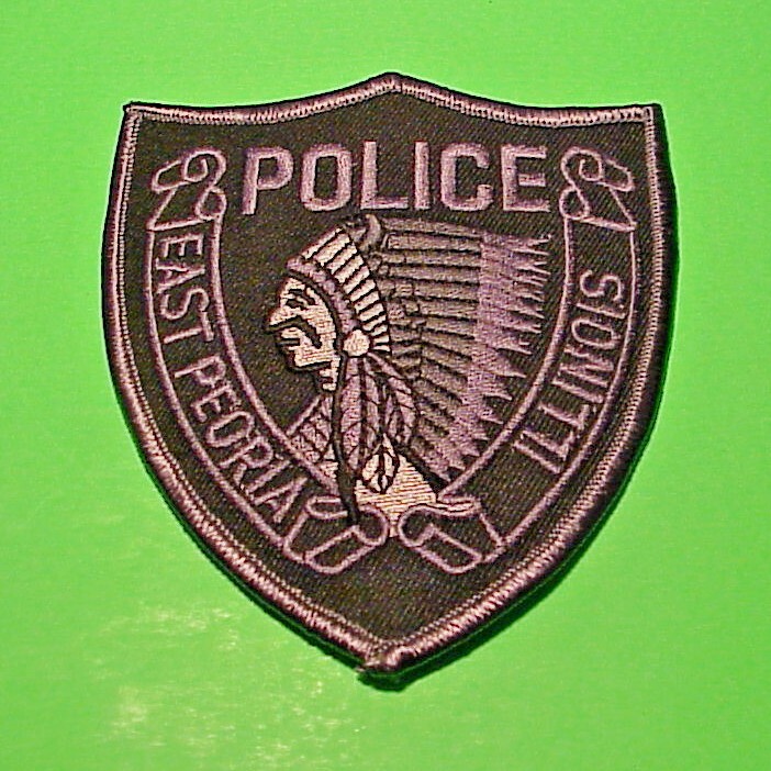 EAST PEORIA  ILLINOIS  ( INDIAN CHIEF ) 4 1/4"  SUBDUED  POLICE PATCH