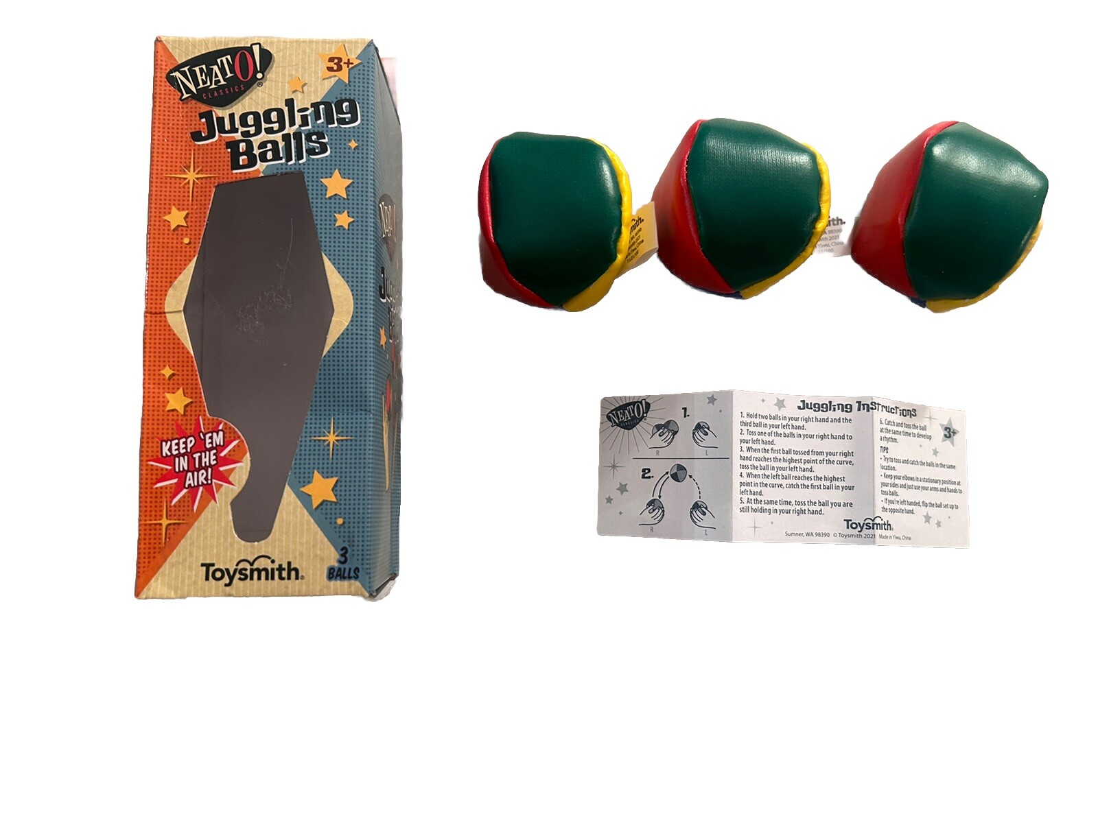 Classic Juggling Balls Weighted Toysmith EUC With Box