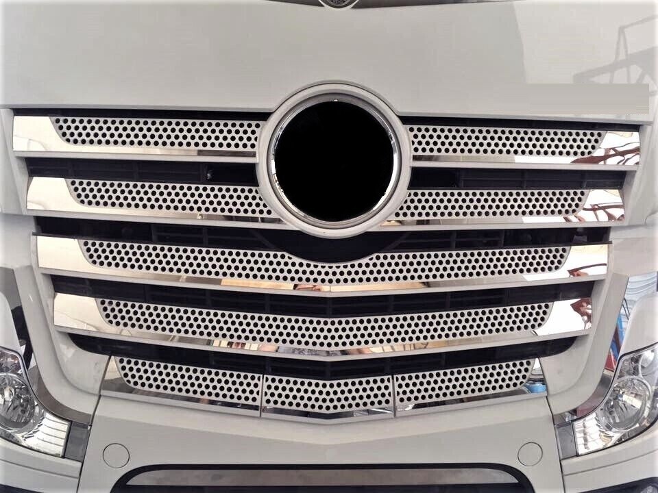 11 piece set Mirror Stainless Steel Front Grill Covers for Mercedes Actros MP4