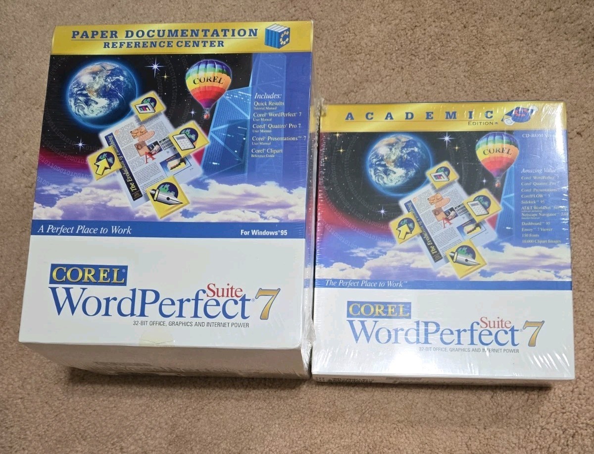 Word perfect suite 7  Corel New Sealed