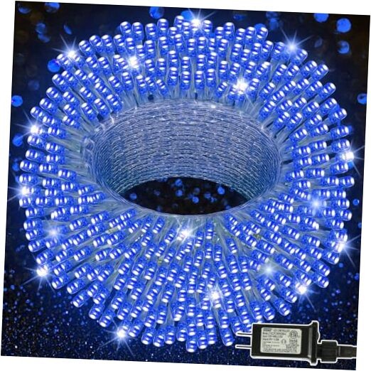 300 LED String Lights Outdoor Indoor, Extra Long 98.5FT Super Bright Blue