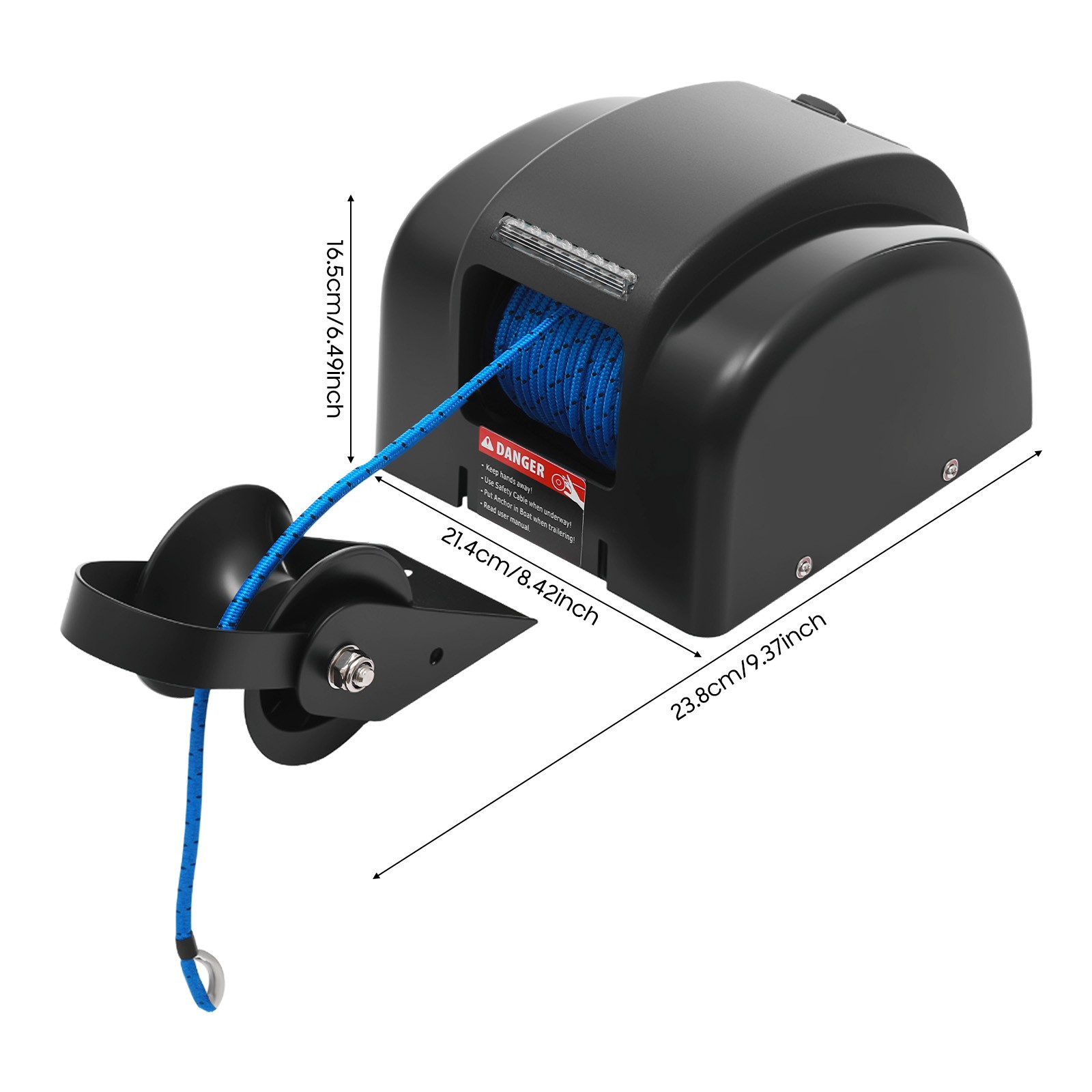 Electric Anchor Winch W/ Remote Control Kit Boat Marine Winch 45LBS