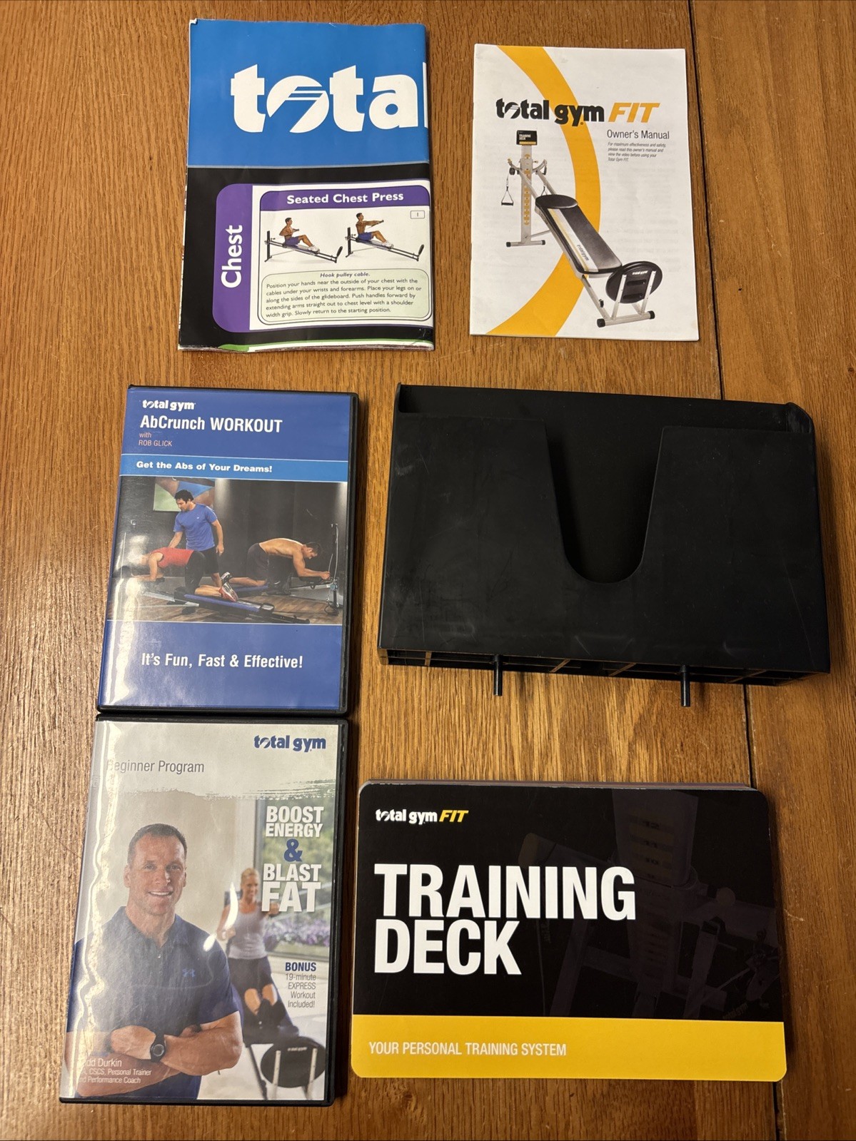 Total Gym Bundle Lot 2 DVDs + Training Deck of Cards + Holder + Manual + Poster