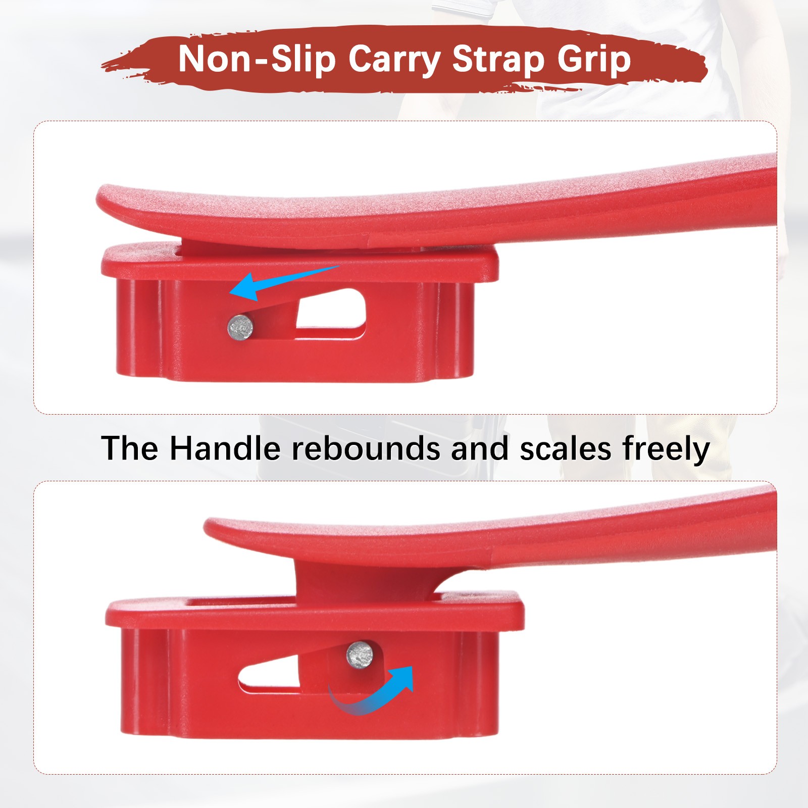 1PCS Luggage Replacement Handle for Suitcase - [Bright Red-8.5IN]
