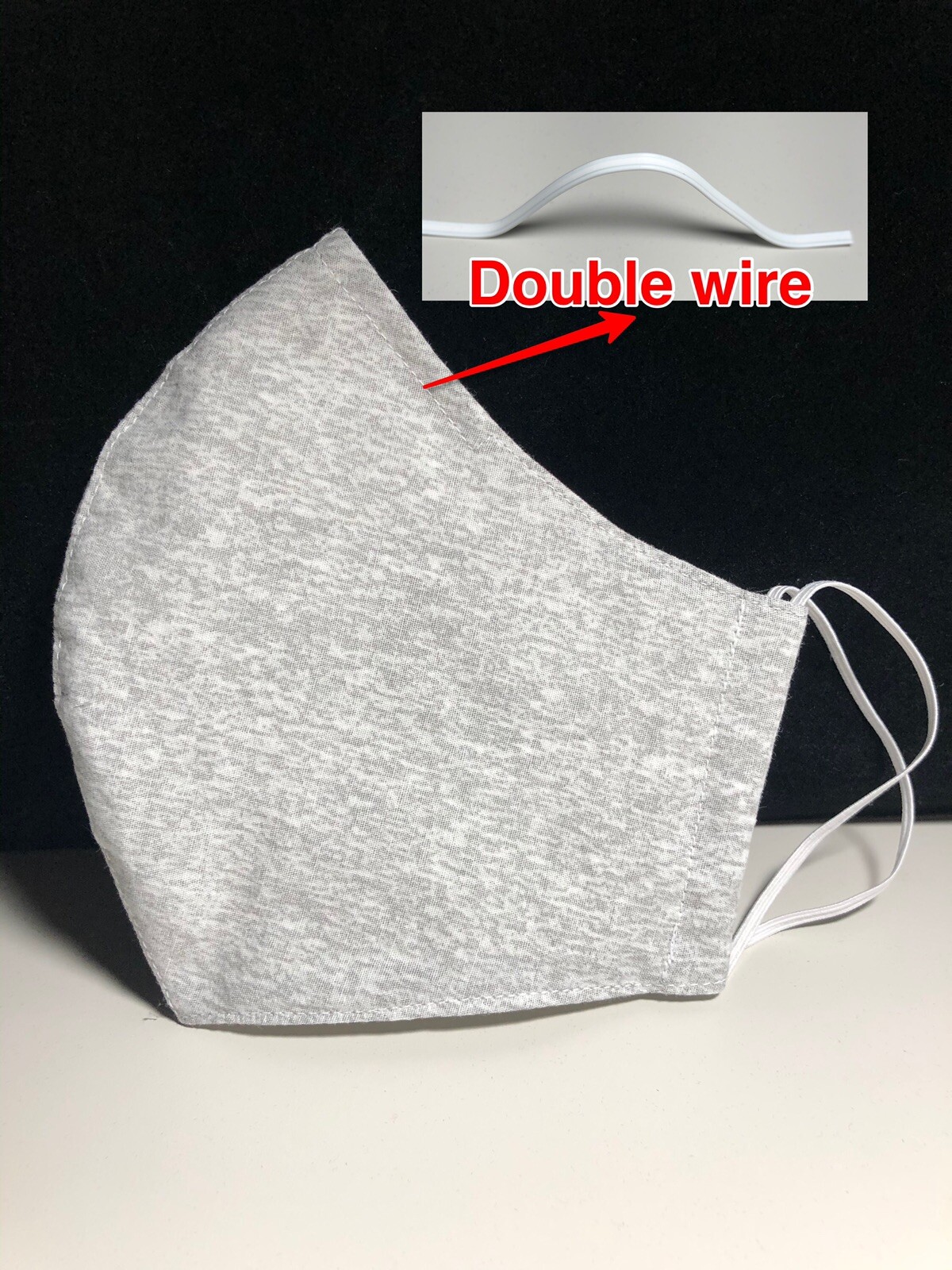 Face Mask  Unisex  Washable With Filter Pocket and Nose wire（size XL）