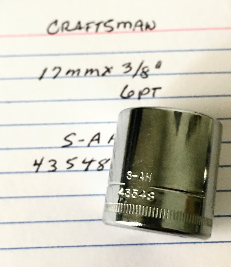 Craftsman 17mm x 3/8" Standard Socket - S-AH 43548 - 6 Pt - Free USA Shipping