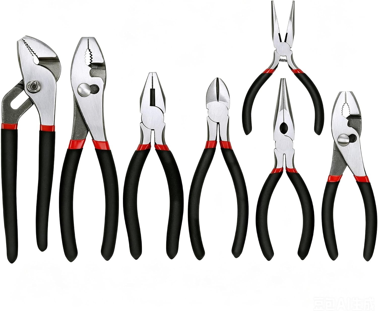7-piece Utility Pliers Set, Includes Slip Joint, Long Nose, Diagonal, Groove Joi