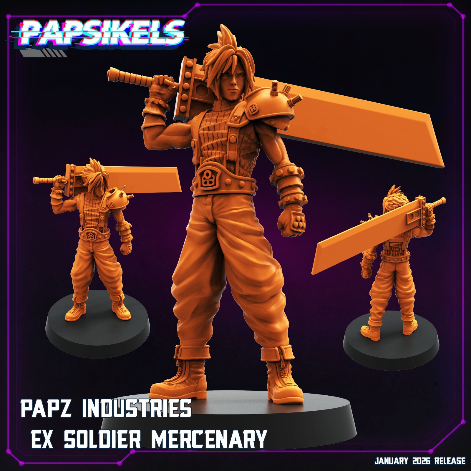 Papsikels PAPZ Industries Ex Soldier Mercenary unpainted