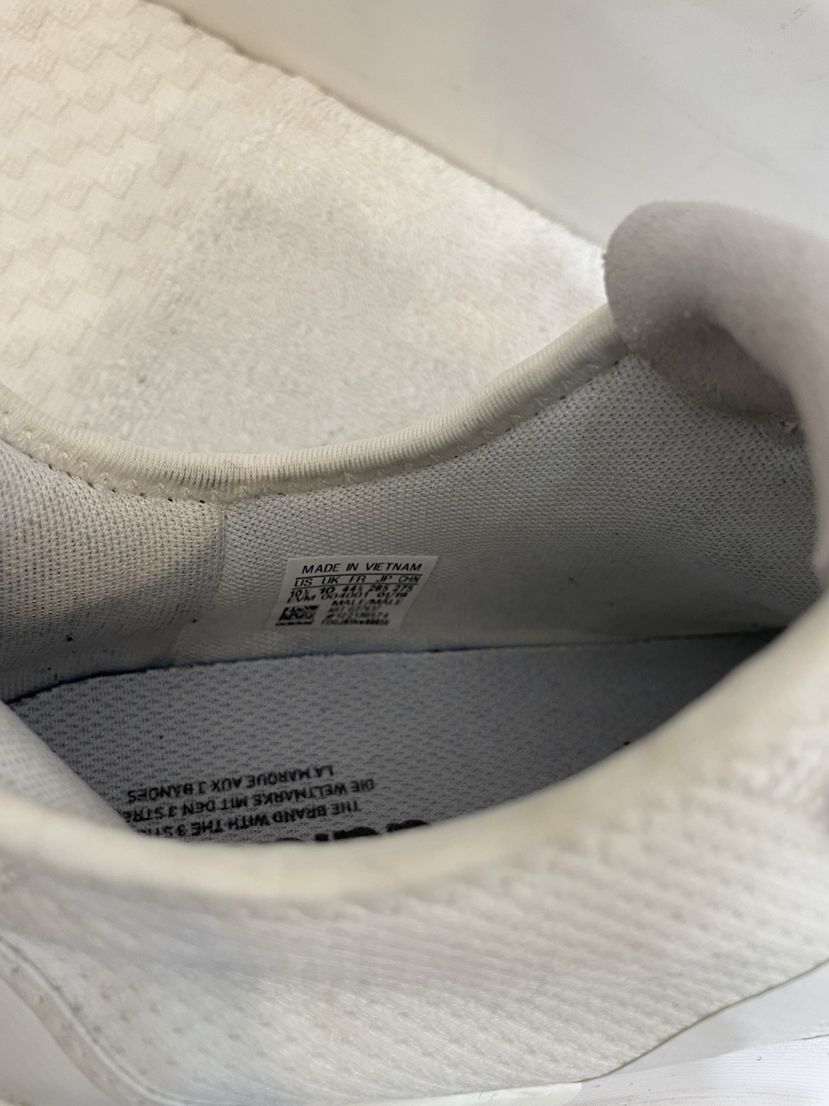 Adidas Men's Size 10.5 Path Run White Running Shoes