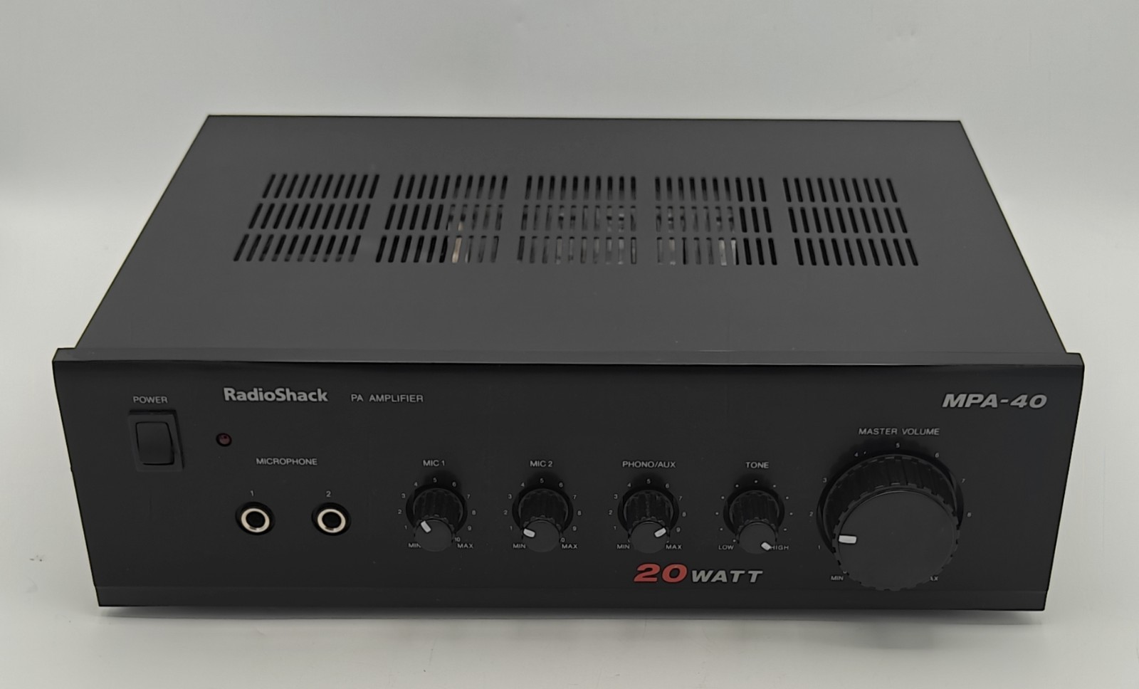 RadioShack MPA-40 20 Watt PA / Turntable System Amplifier - Tested And Working!