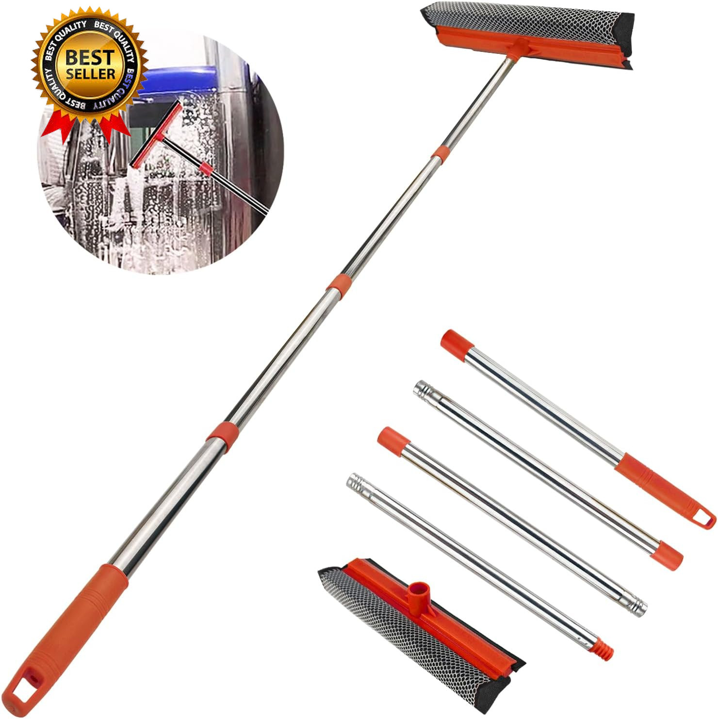 Window Squeegee for Window Cleaning Squeegee Window Cleaner Tool 2 in 1 Car...